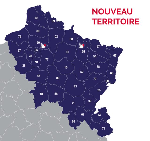 Carte des implantation Bouchard Manutention