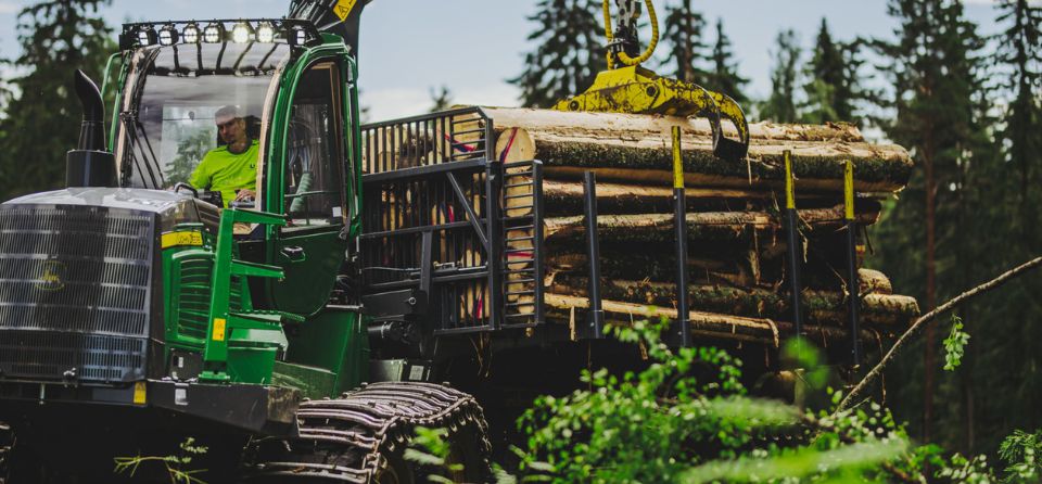 grappin hultdins sur porteur john deere